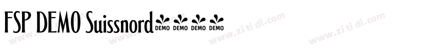 FSP DEMO Suissnord字体转换 FSP DEMO Suissnord字体转换